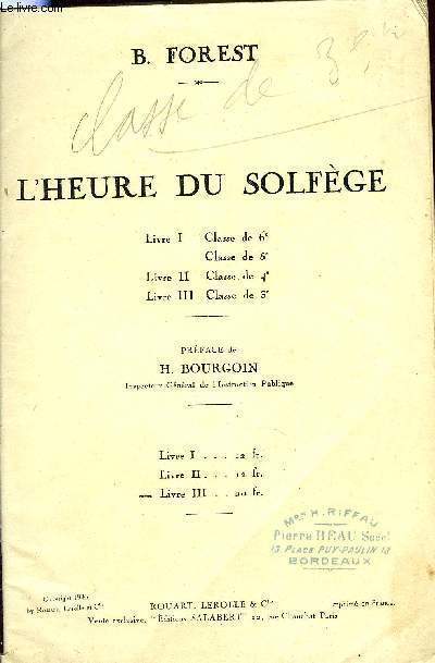 L'HEURE DU SOLFEGE