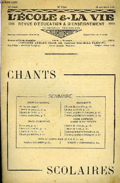 L'ECOLE ET LA VIE N4 BIS