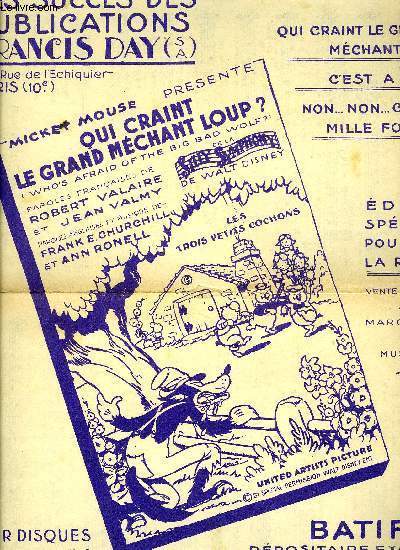 QUI CRAINT LE GRAND MECHANT LOUP ?