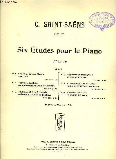 SIX ETUDES POUR LE PIANO