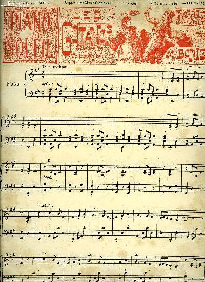 PIANO SOLEIL 8 NOVEMBRE 1891, N19