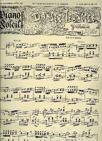PIANO SOLEIL 23 AVRIL 1893, N17