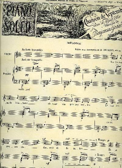 PIANO SOLEIL 17 DECEMBRE 1893, N25