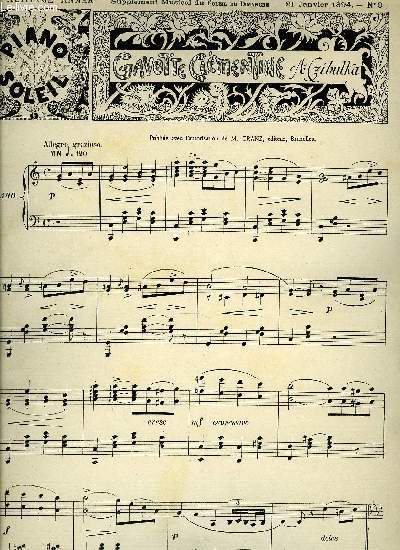 PIANO SOLEIL 21 JANVIER 1894, N3