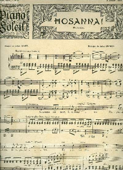 PIANO SOLEIL 8 JANVIER 1899, N2