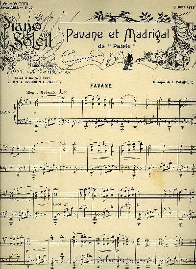 PIANO SOLEIL 5 MARS 1899, N10