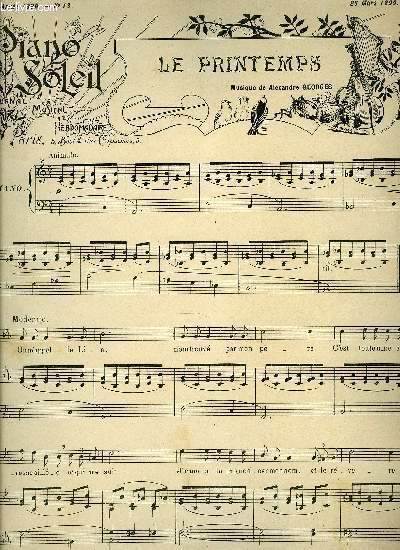PIANO SOLEIL 26 MARS 1899, N13