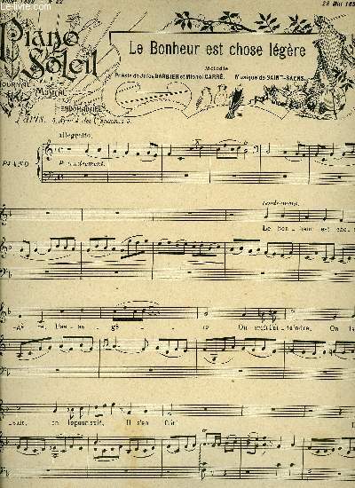 PIANO SOLEIL 28 MAI 1899, N22