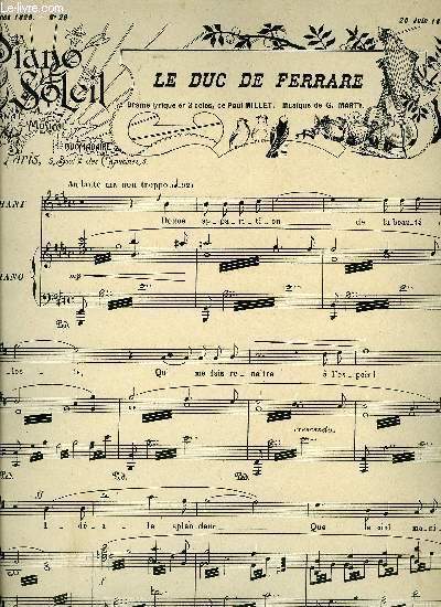 PIANO SOLEIL 25 JUIN 1899, N26