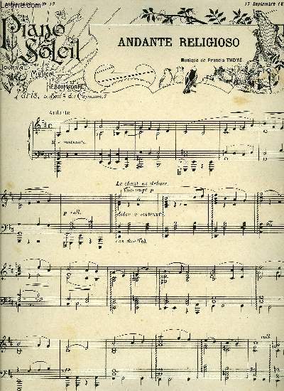 PIANO SOLEIL 17 SEPTEMBRE 1899, N12