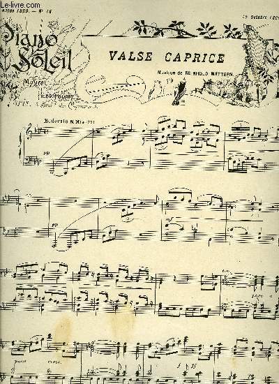 PIANO SOLEIL 15 OCTOBRE 1899, N16