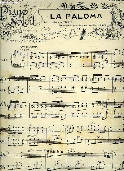 PIANO SOLEIL 29 OCTOBRE 1899, N18