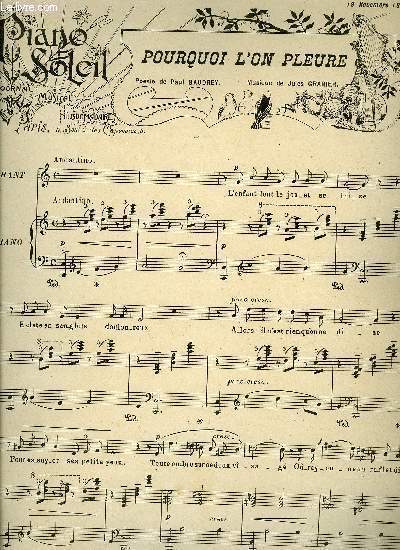 PIANO SOLEIL 19 NOVEMBRE 1899, N21
