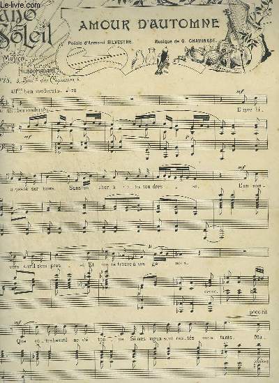 PIANO SOLEIL - N1 DU 6 JANVIER 1901 : AMOUR D'AUTOMNE + IBERIA.