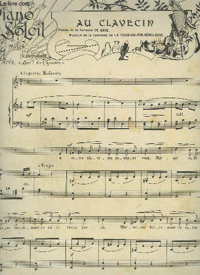 PIANO SOLEIL - N3 DU 20 JANVIER 1901 : AU CLAVECIN + MADEMOISELLE GEORGE.