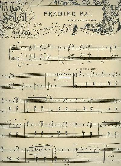 PIANO SOLEIL - N6 DU 10 FEVRIER 1901 : PREMIER BAL + BONZE ET MANDARIN.