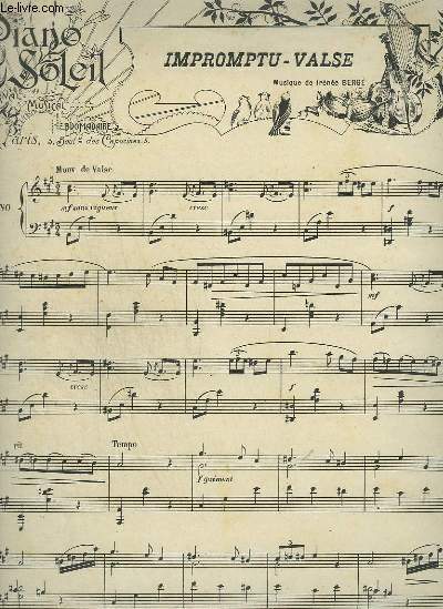 PIANO SOLEIL - N16 DU 21 AVRIL 1901 : IMPROMPTU VALSE + MISS ELLEN.