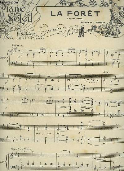 PIANO SOLEIL - N2 DU 14 JUILLET 1901 : LA FORET.