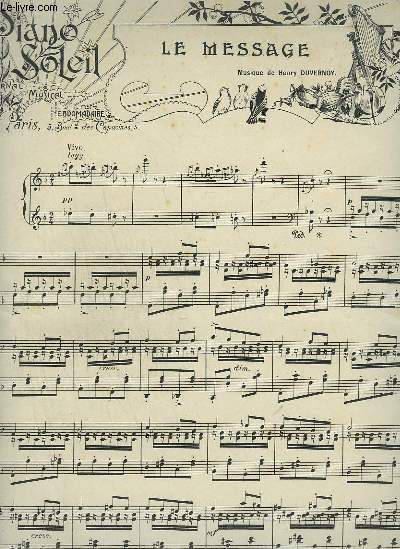 PIANO SOLEIL - N4 DU 28 JUILLET 1901 : LE MESSAGE + ROXANE.
