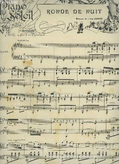 PIANO SOLEIL - N9 DU 1 SEPTEMBRE 1901 : RONDE DE NUIT + LA BOHEMIENNE.