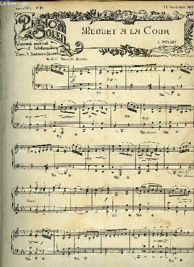 PIANO SOLEIL 22 NOVEMBRE 1903, N21