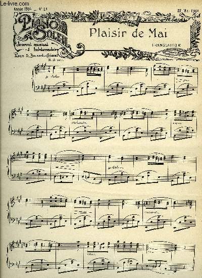 PIANO SOLEIL 22 MAI 1904, N21