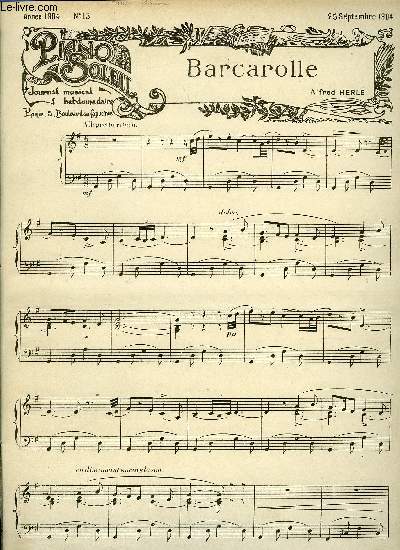 PIANO SOLEIL 25 SEPTEMBRE 1904, N13
