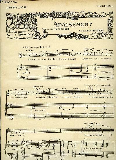 PIANO SOLEIL 16 OCTOBRE 1904, N16