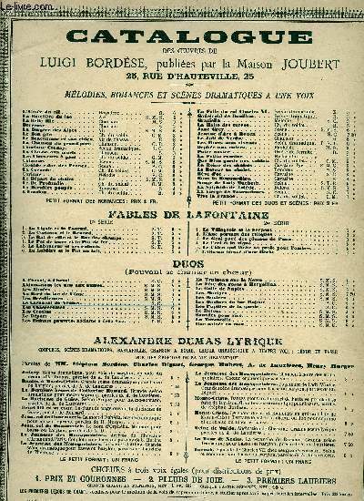 CATALOGUE DES OEUVRES DE LUIGI BORDESE