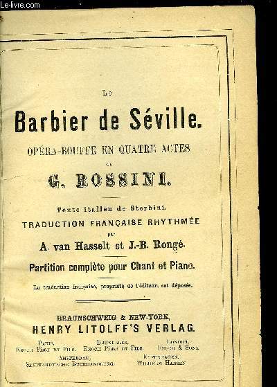 LE BARBIER DE SEVILLE