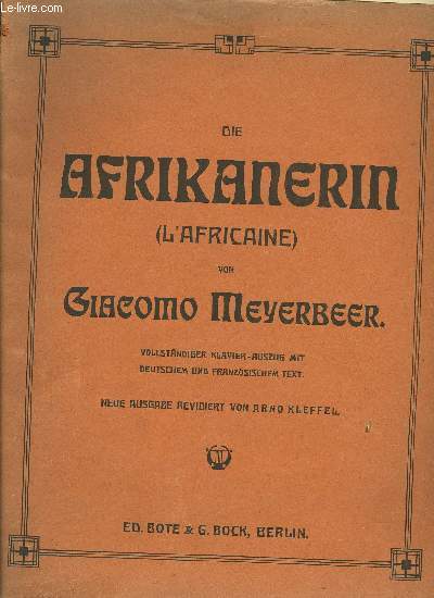 DIE AFRIKANERIN (L'AFRICAINE)