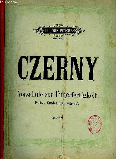 VORSCHULE ZUR FINGERFERTIGKEIT (PETITES ETUDES DE LA VELOCITE)