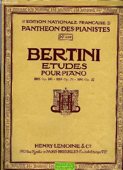 ETUDES POUR PIANO