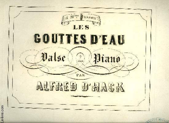 LES GOUTTES D'EAU
