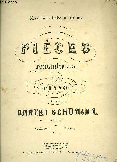 PIECES ROMANTIQUES POUR PIANO