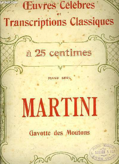 GAVOTTE DES MOUTONS