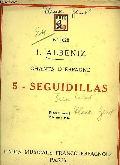 CHANTS D'ESPAGNE, 5 - SEGUILLAS