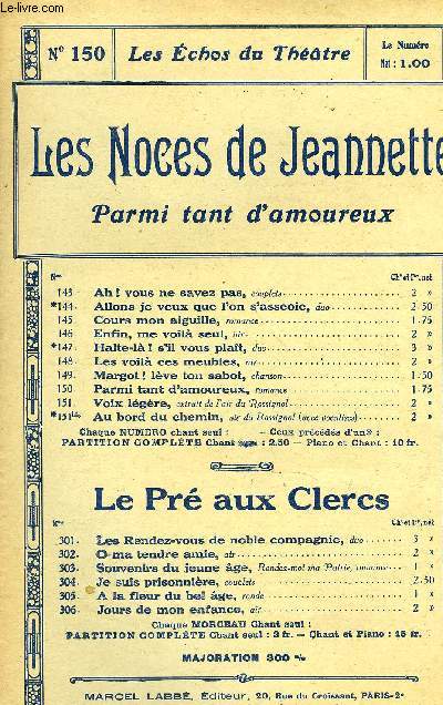 LES NOCES DE JEANNETTES, PARMI TANT D'AMOUREUX