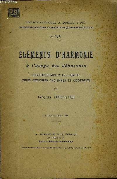 ELEMENTS D'HARMONIE