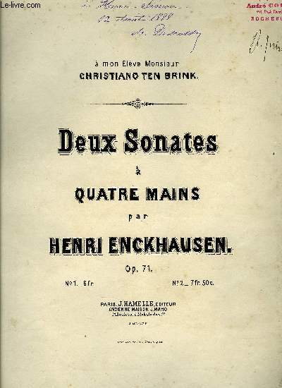 DEUX SONATES A QUATRE MAINS