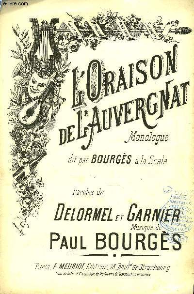 L'ORAISON DE L'AUVERGNAT - BOURGES Paul / DELORMEL / GARNIER - 0 - Afbeelding 1 van 1