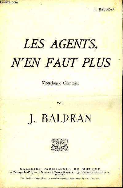 LES AGENTS, N'EN FAUT PLUS