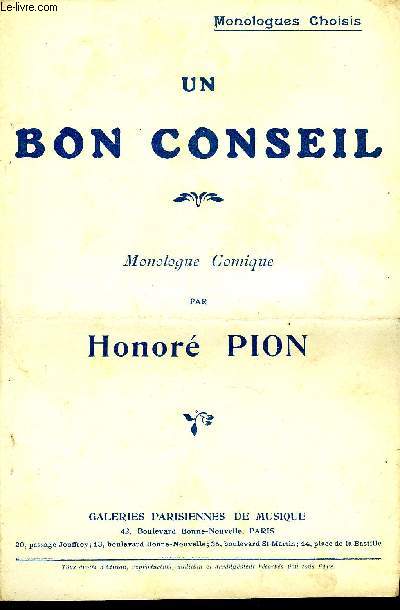 UN BON CONSEIL