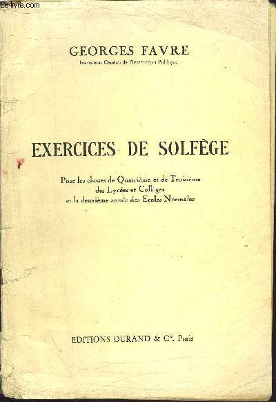 EXERCICES DE SOLFEGE