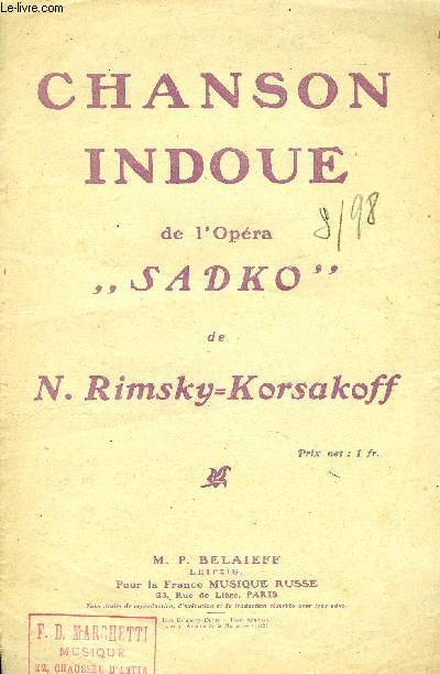 CHANSON INDOUE