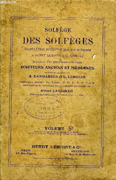 SOLFEGE DES SOLGEGES VOLUME 5B