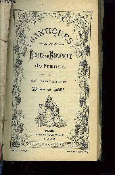 CANTIQUES DES ECOLES DU DIMANCHE DE FRANCE