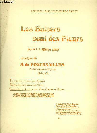 LES BAISERS SONT DES FLEURS (KISSES ARE LIKE FLOWERS)