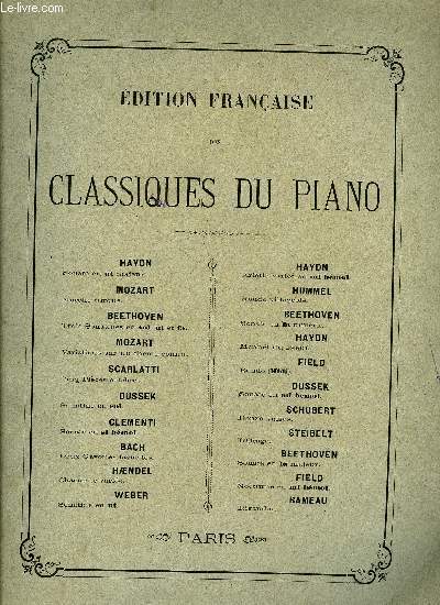 EDITION FRANCAISE DES CLASSIQUES DU PIANO