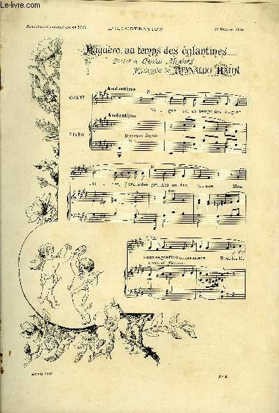 SUPPLEMENT MUSICAL AU N2765 DE L'ILLUSTRATION